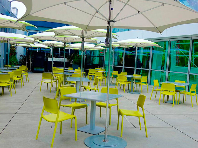 Terraza interior acristalada