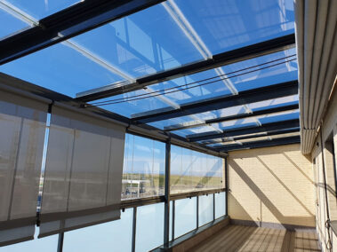 Cerramiento terraza techo móvil