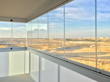 cortina cristal abatible Zaragoza