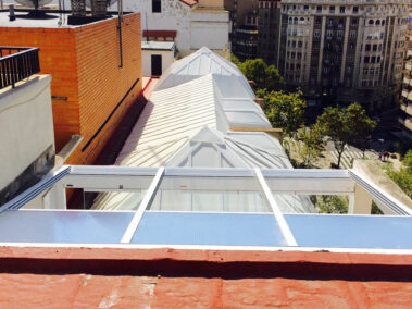 Techo móvil abierto